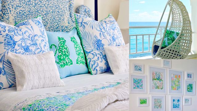 Colorful printed bedding and home accessories